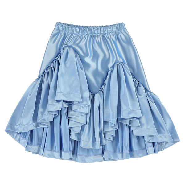 caroline bosmans ruffled skirt glimmer blue, carolification at kodomo boston free shipping