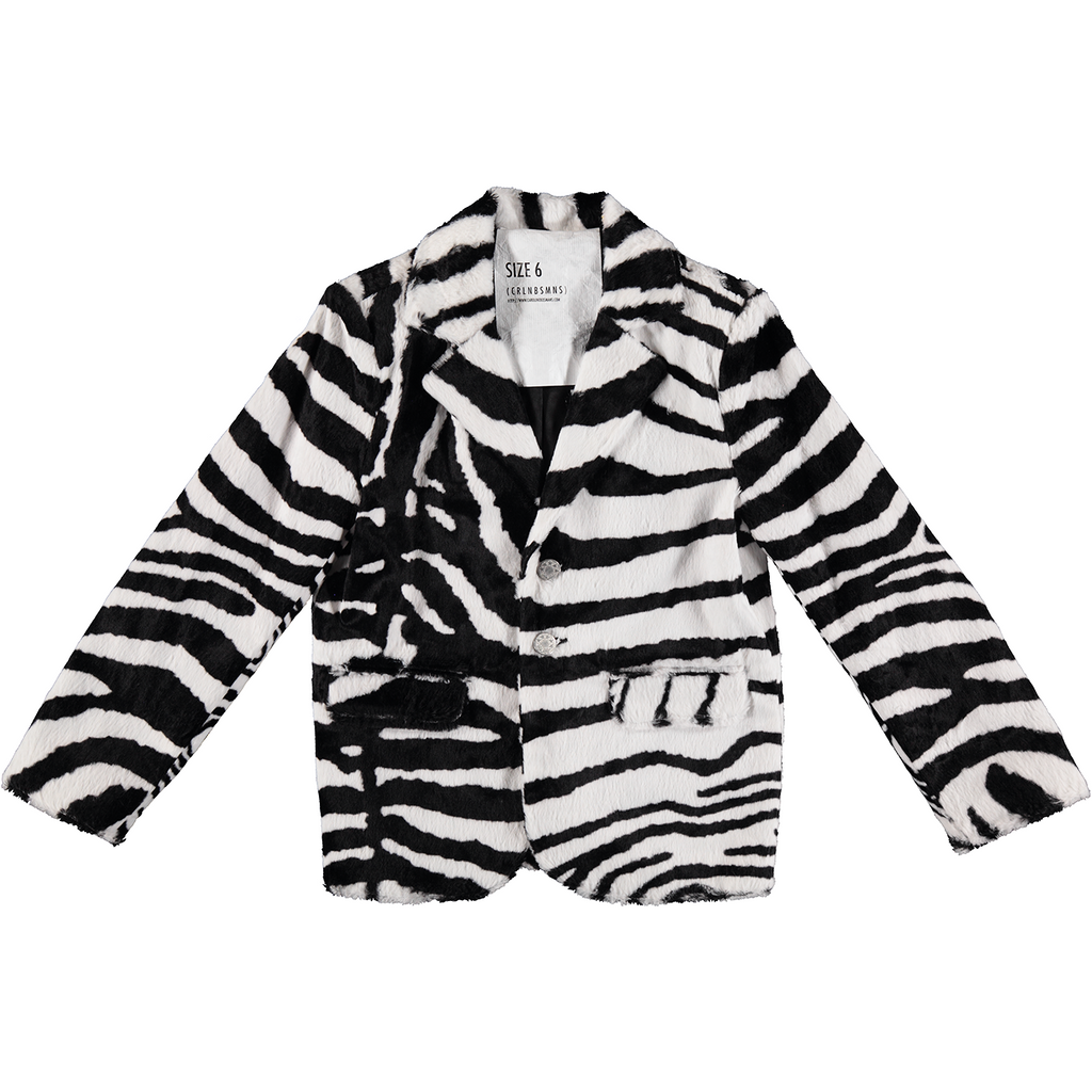 caroline bosmans faux zebra hairy blazer, free shipping kodomo boston