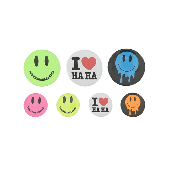 caroline bosmans i love haha button pins