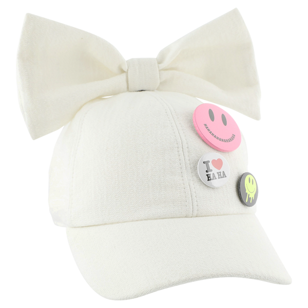 caroline bosmans bow cap white