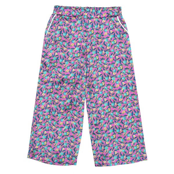 paade mode bowie silk pj trousers pink, special occasion clothing for kids and tweens available at kodomo boston. free shipping