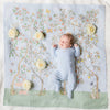 atelier choux bloom in blue baby swaddle