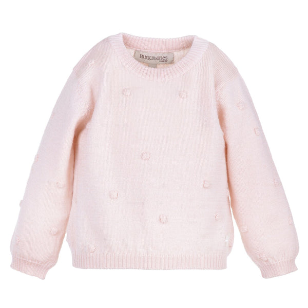 hucklebones pom pom stitch sweater blush - kodomo