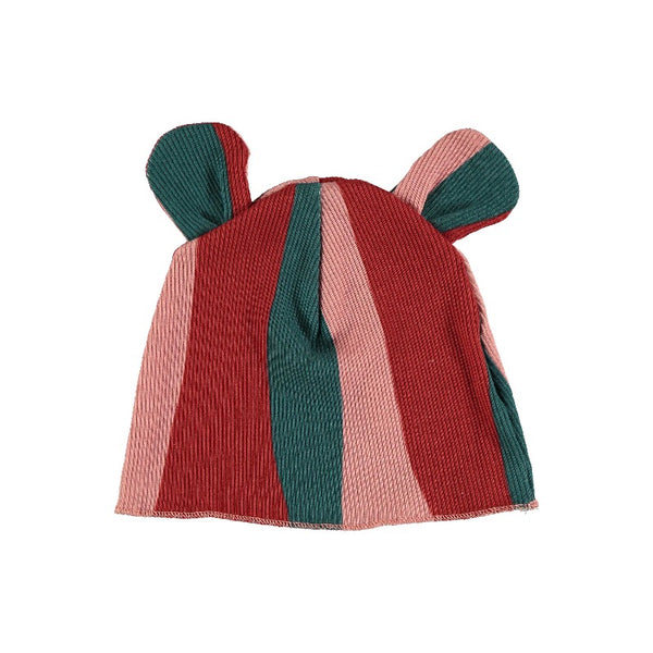picnik baby cap crazy lines, babies accessories hat, pink red green stipe