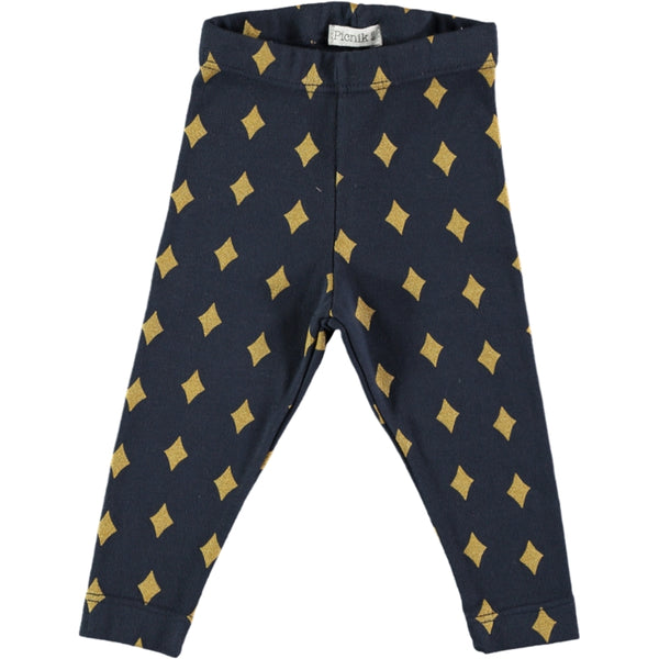 picnik leggings allover diamond shapes navy