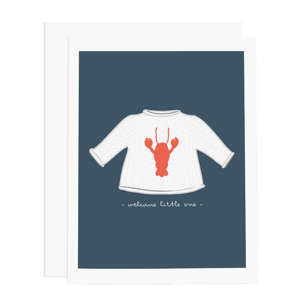 ramus & co lobster sweater greeting card