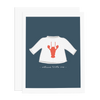 ramus & co lobster sweater greeting card