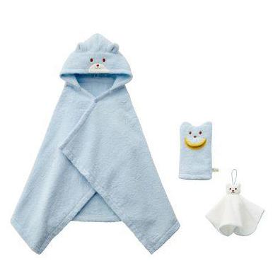 miki house bath time gift set blue - kodomo boston