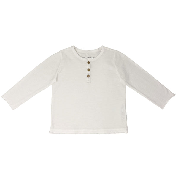 zhoe & tobiah long sleeve henley shirt white