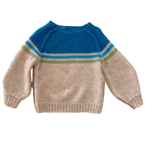 long live the queen striped sweater blue green