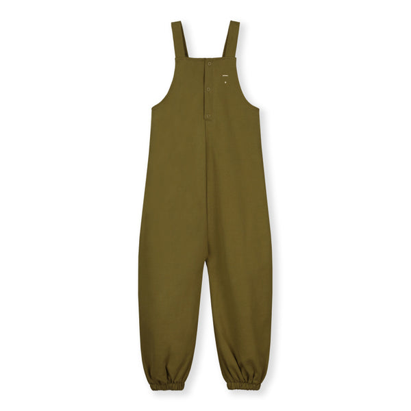 gray label dungaree suit olive green