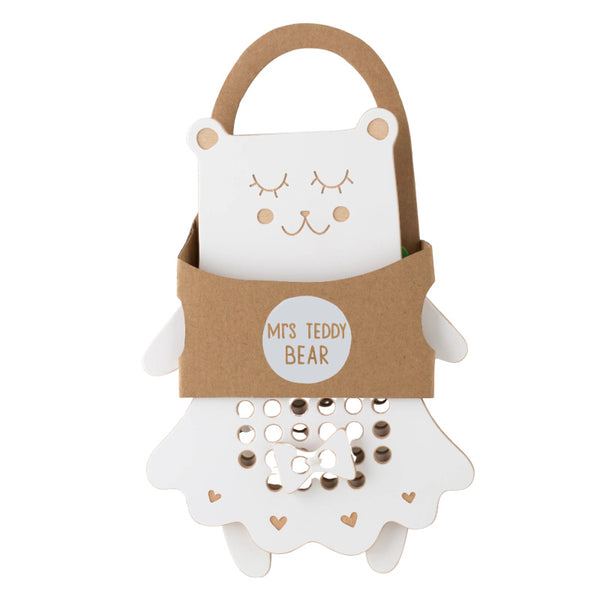 milin mrs teddy bear wooden lacing toy