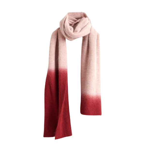 bellerose giparf knitted scarf pink combo