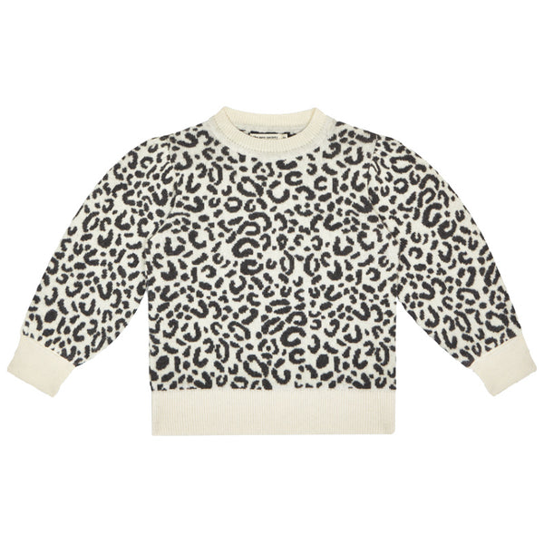 the new society rose womens sweater leopard