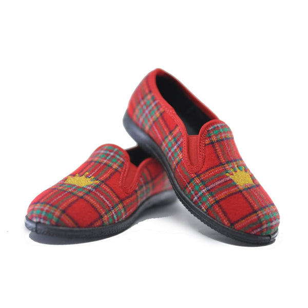 pèpè crown plaid loafer red