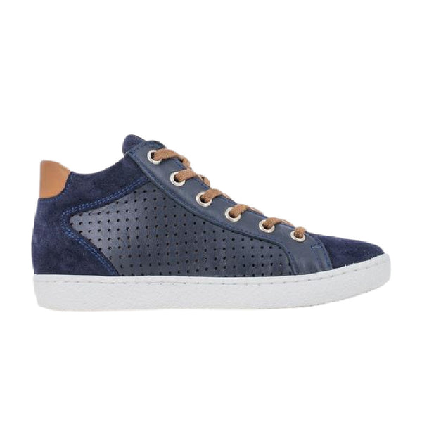pom d'api top zip leather sneakers marine