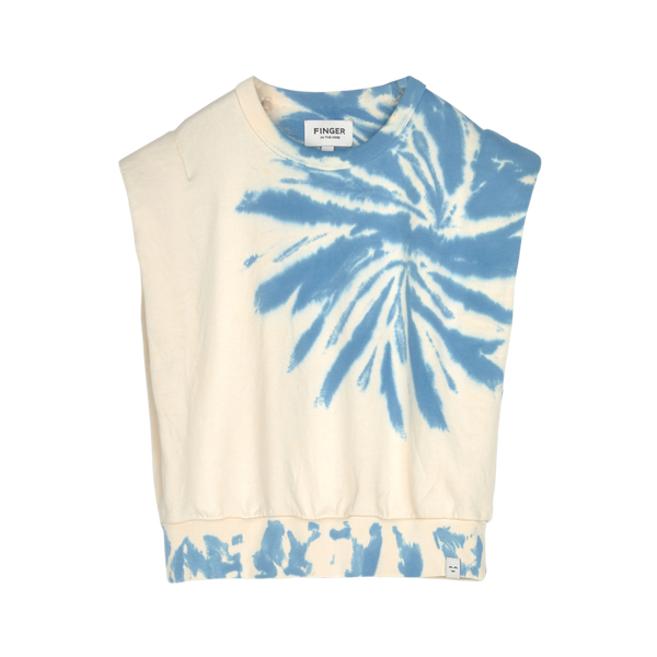 finger in the nose carol tank blue tie dye