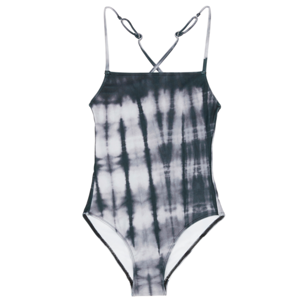 finger in the nose coco swimsuit black tie dye