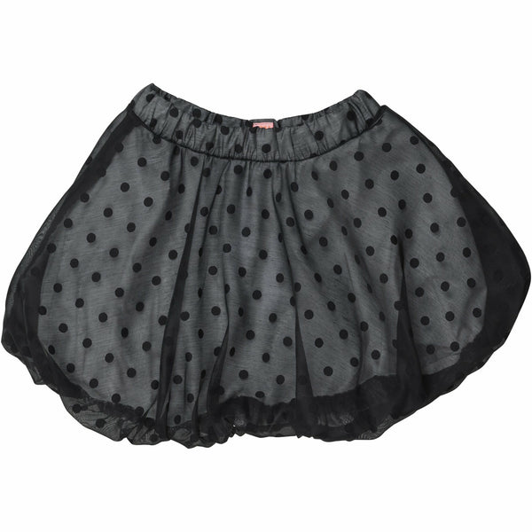wauw capow by bang bang copenhagen cloud skirt black white dots, ethical girls and kids clothing for fall winter 2020 at kodomo boston, free shipping