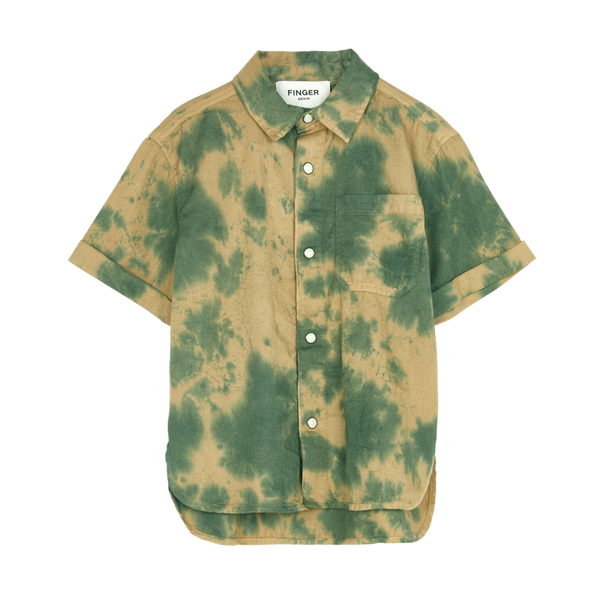 finger in the nose duster shirt khaki tie dye