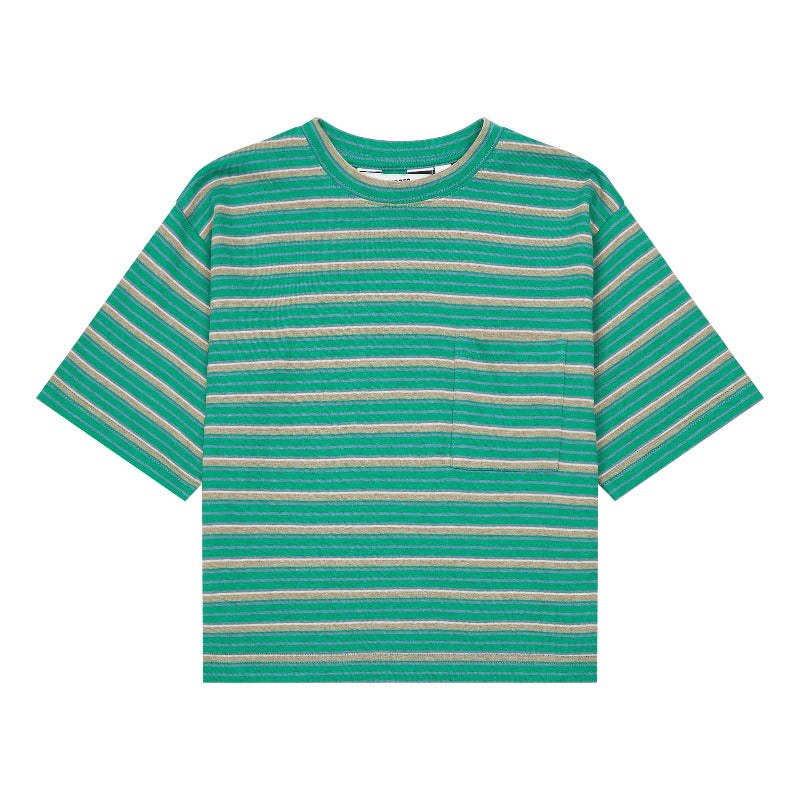 hundred pieces striped oversized t-shirt green