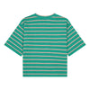 hundred pieces striped oversized t-shirt green