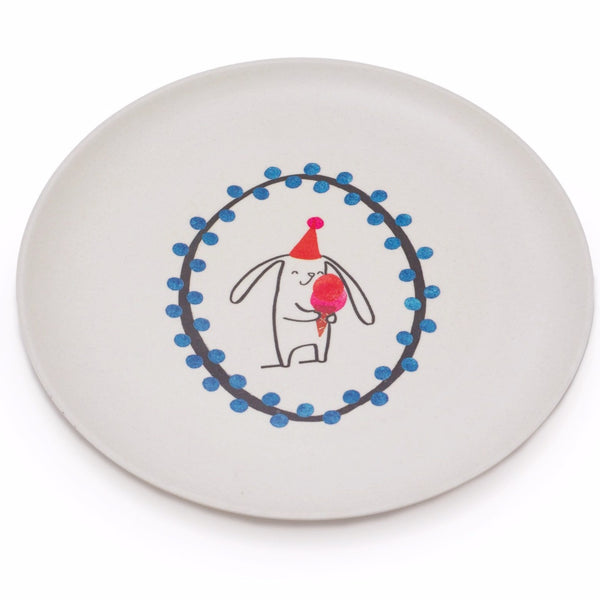 fable new york ice cream bunny plate, eco friendly and kid friendly kitchen and home goods at kodomo boston
