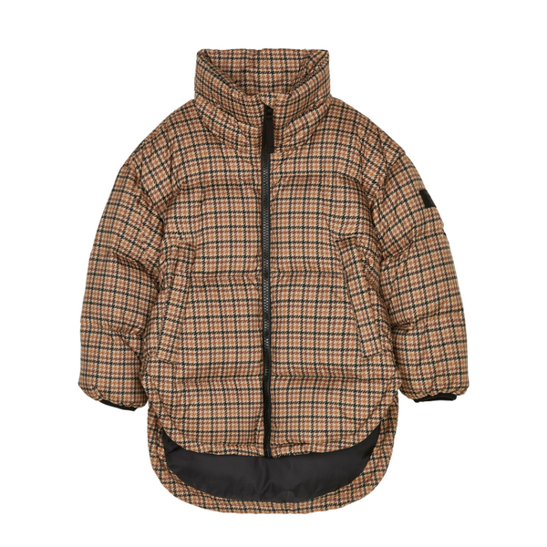 finger in the nose snowbag jacket mocca checkers