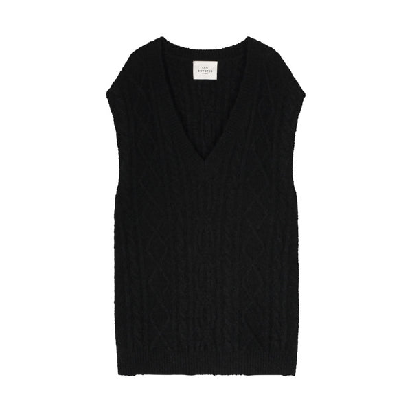 les coyotes de paris ted knitted vest dress black