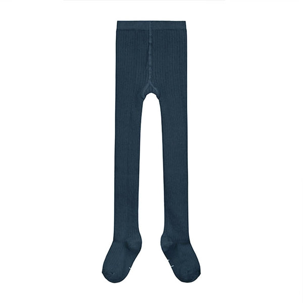 gray label ribbed tights in blue grey. new gray label organic baby and kids clothing at kodomo boston