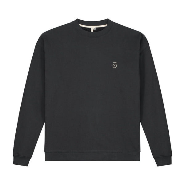 gray label adult dropped shoulder sweater nearly black