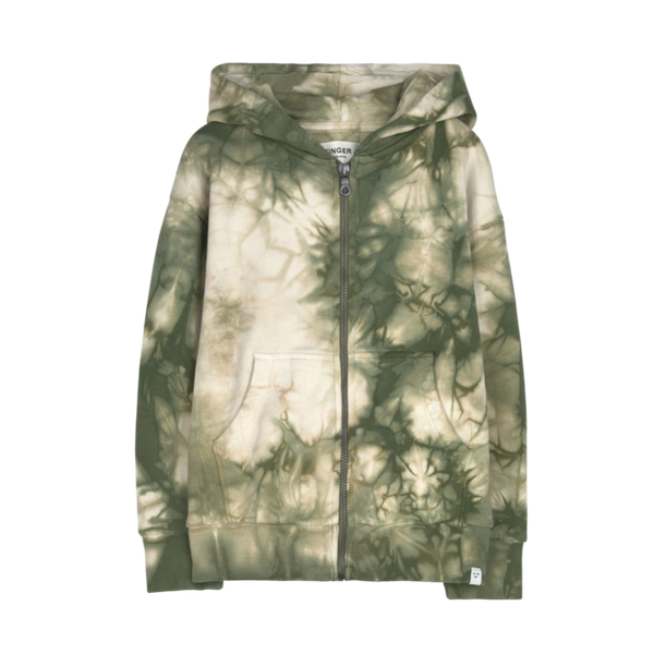 finger in the nose joel zip up hoodie khaki tie dye