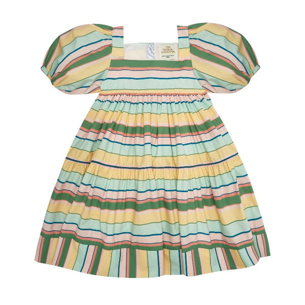 the middle daughter know full well dress in multi-stripe