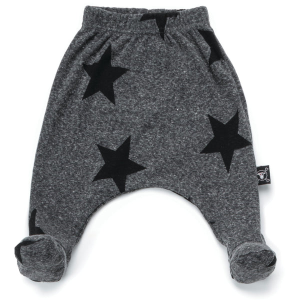 nununu star footed baggy pants charcoal - kodomo
