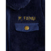 mini rodini faux fur jacket navy