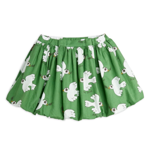 mini rodini dove allover woven bubble skirt green