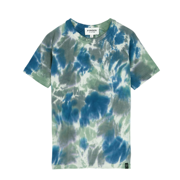 finger in the nose nolan t-shirt blue tie dye