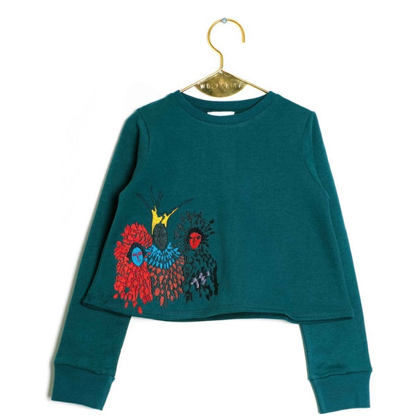 wolf & rita lili green sweatshirt - kodomo