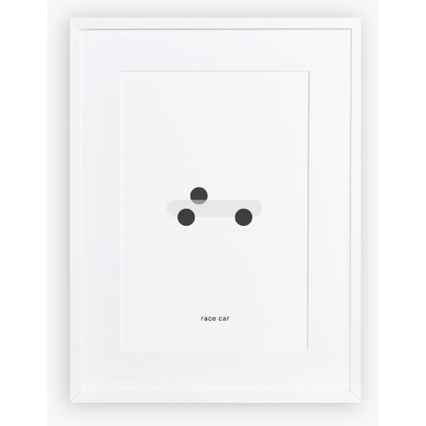 maison deux minimal print race car - kodomo boston. free shipping.