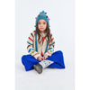 cabbages & kings ny multi pom bonnets teal, hand knit alpaca winter accessories for babies and kids at kodomo boston