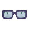 the animals observatory square sunglasses in purple and green . kids polarized sunglasses