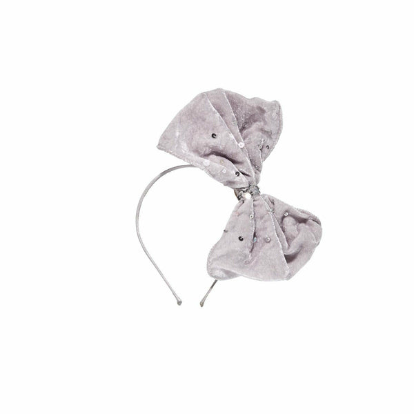 tutu du monde velvet bow headband french silver - kodomo boston, new tutu du monde accessories