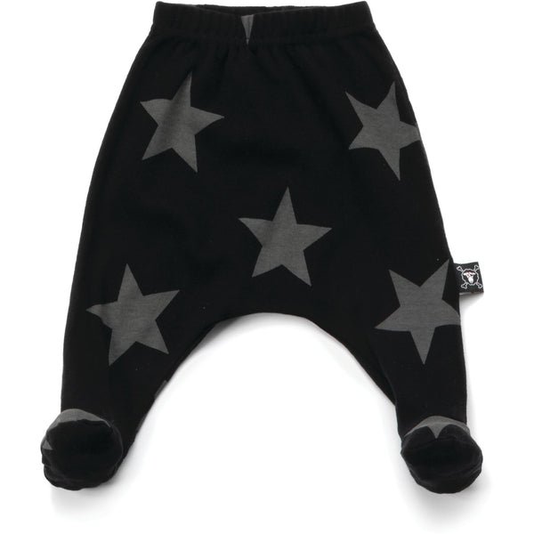 nununu star footed baggy pants black - kodomo