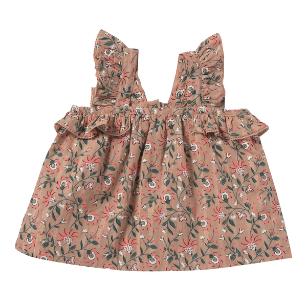 bonheur du jour new spring summer baby & girls dalhia top pink coral - free fast shipping on all orders over $99 from kodomo