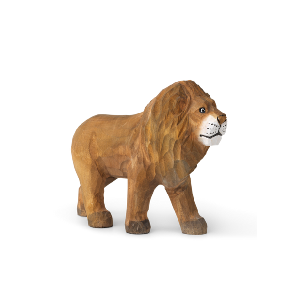 ferm living hand carved lion