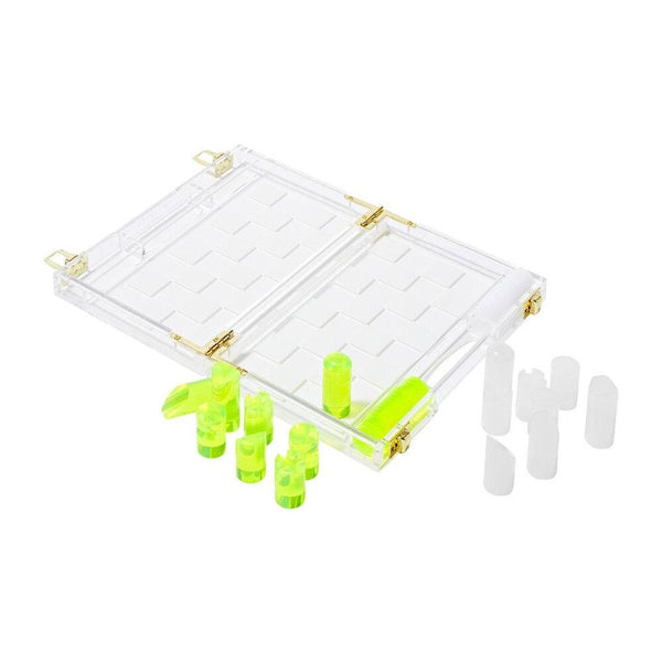 sunnylife mini lucite chess & checkers