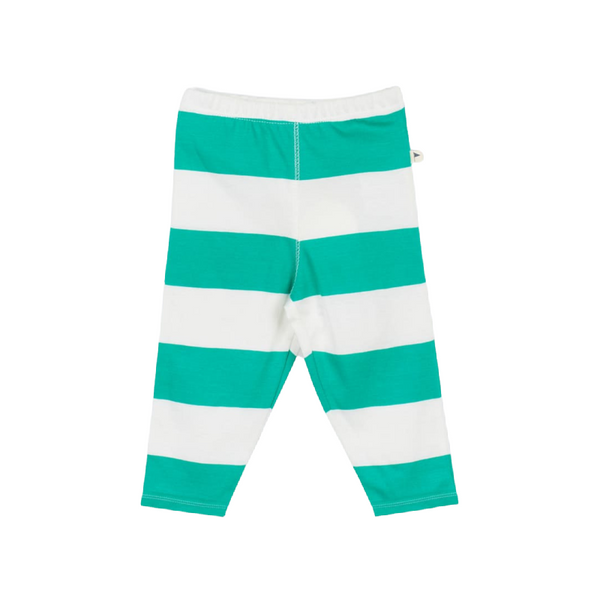 arsene & les pipelettes baby leggings green stripes