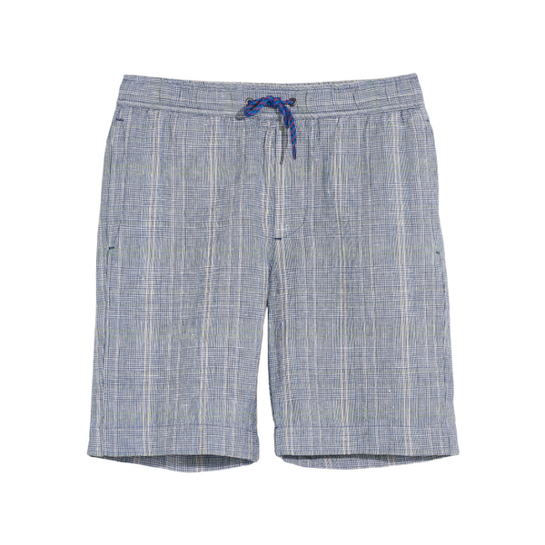 bellerose pawl check shorts blue