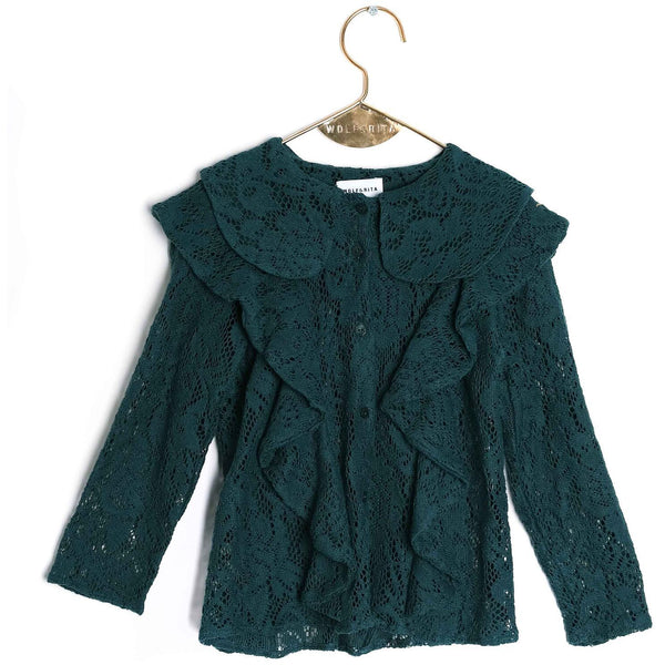 wolf & rita rebeca green lace shirt - kodomo