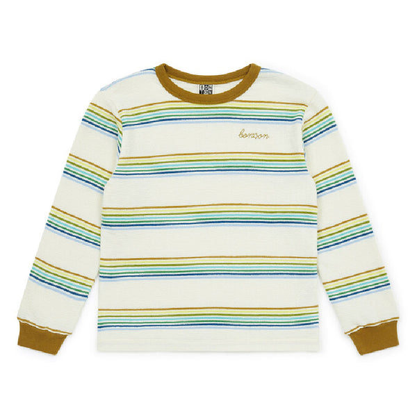 bonton long sleeve t-shirt striped sailor